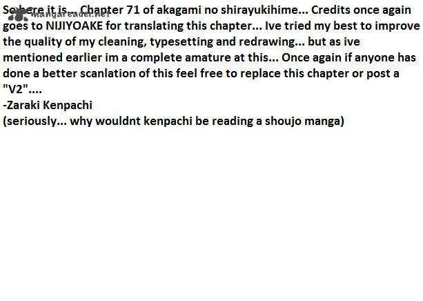 Akagami No Shirayukihime Chapter 71 Page 1