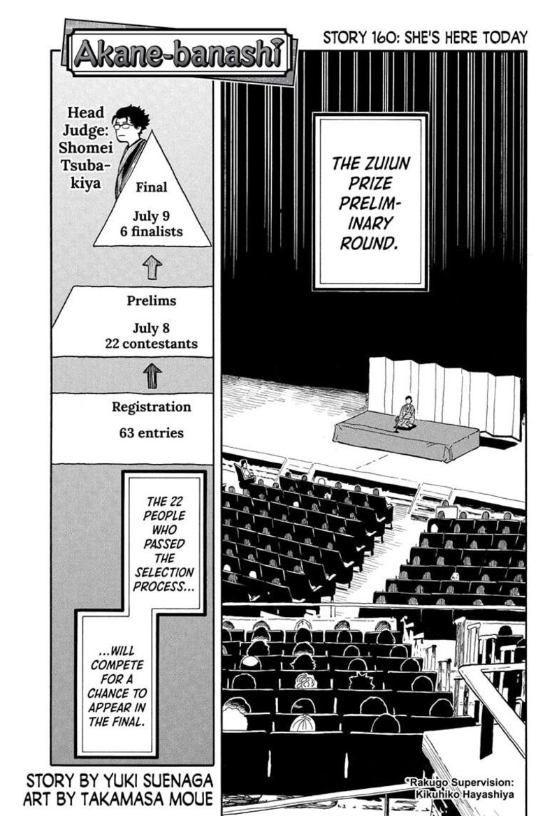 Akane Banashi Chapter 160 Page 1