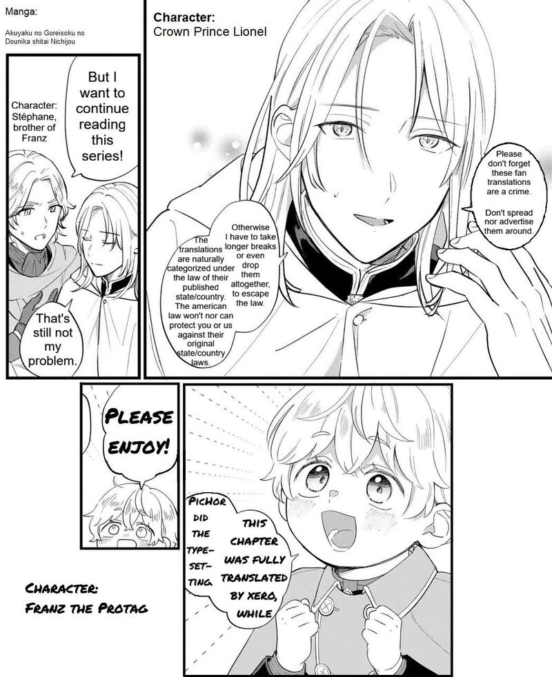 Akuyaku No Goreisoku No Dounika Shitai Nichijou Chapter 52 Page 1