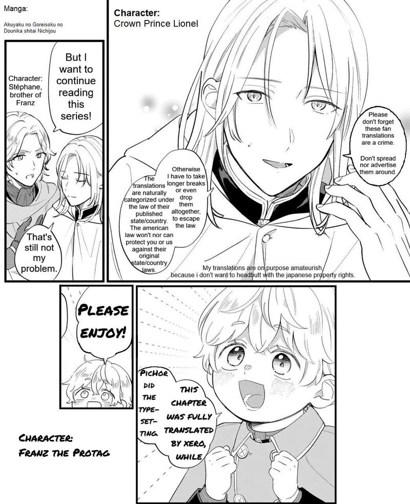 Akuyaku No Goreisoku No Dounika Shitai Nichijou Chapter 61 Page 1