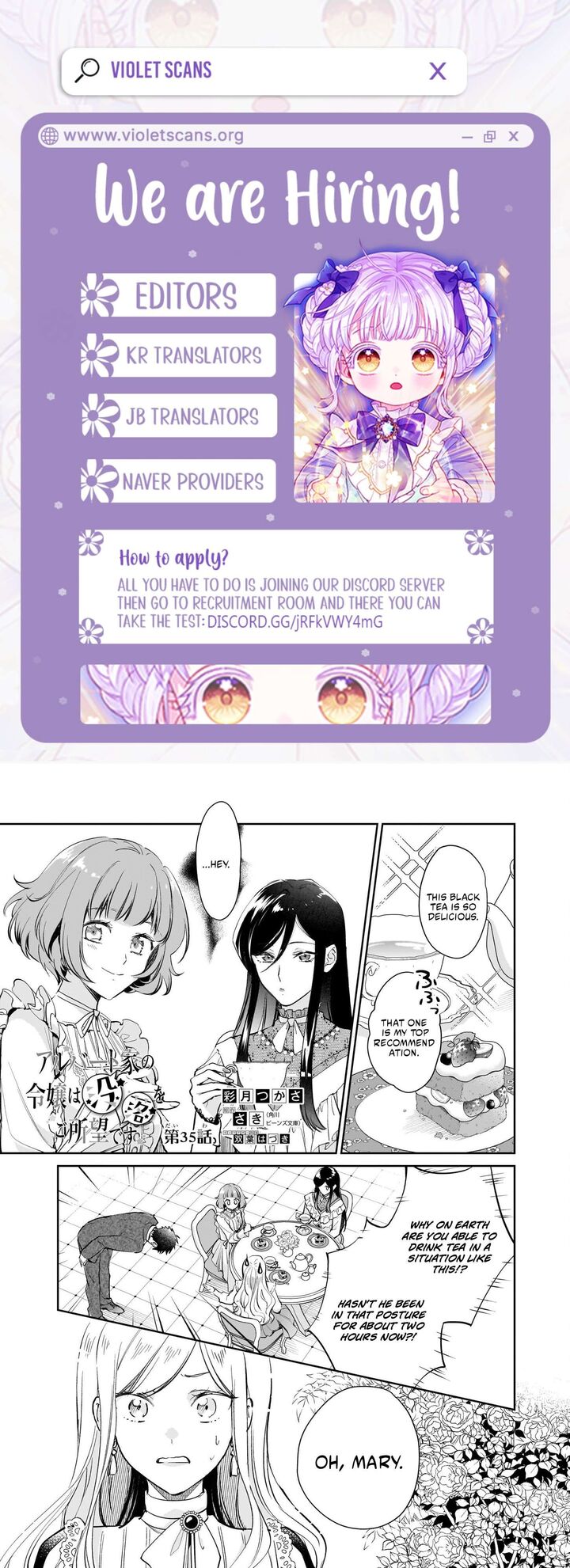 Albert Ke No Reijou Wa Botsuraku Wo Go Shomou Desu Chapter 35 Page 1