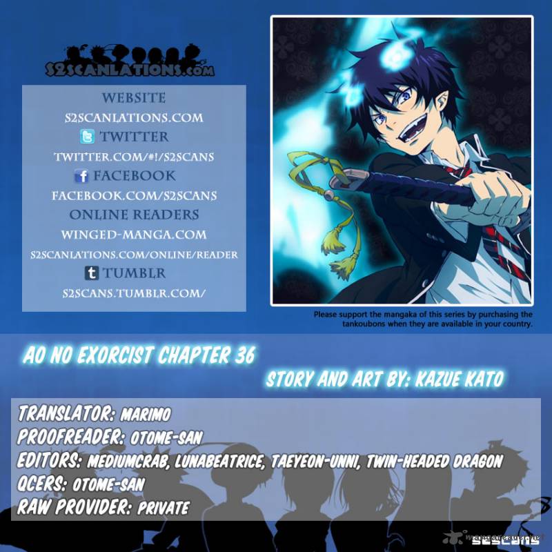Ao No Exorcist Chapter 36 Page 1
