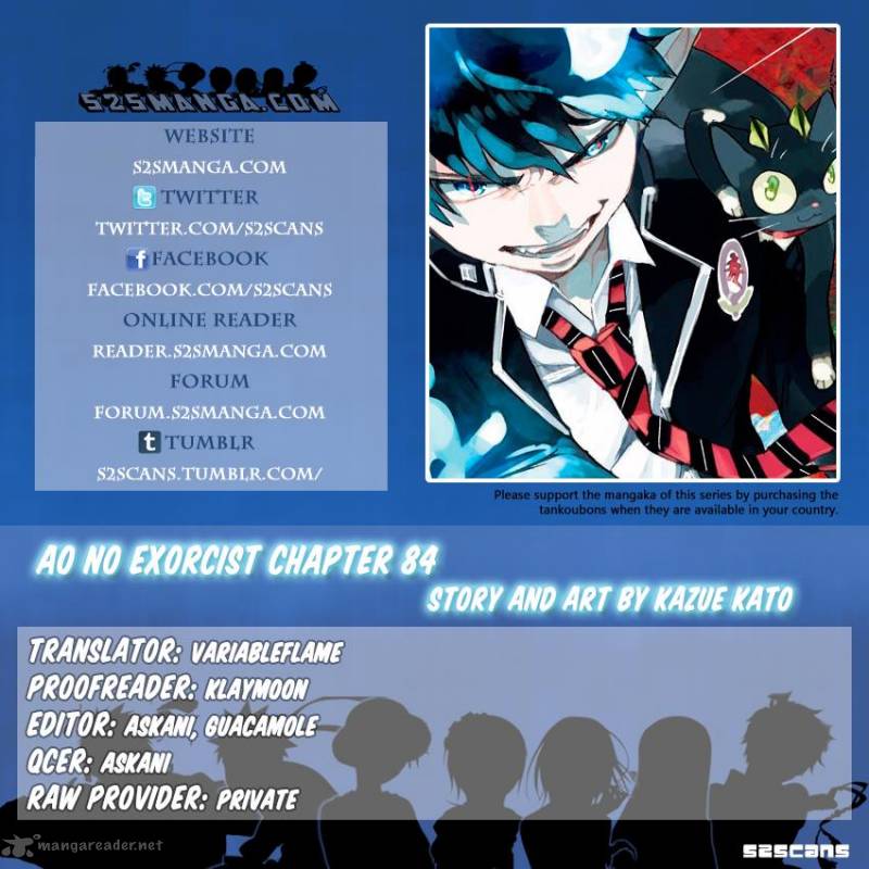 Ao No Exorcist Chapter 84 Page 1