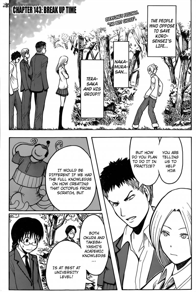 Assassination Classroom Chapter 143 Page 3