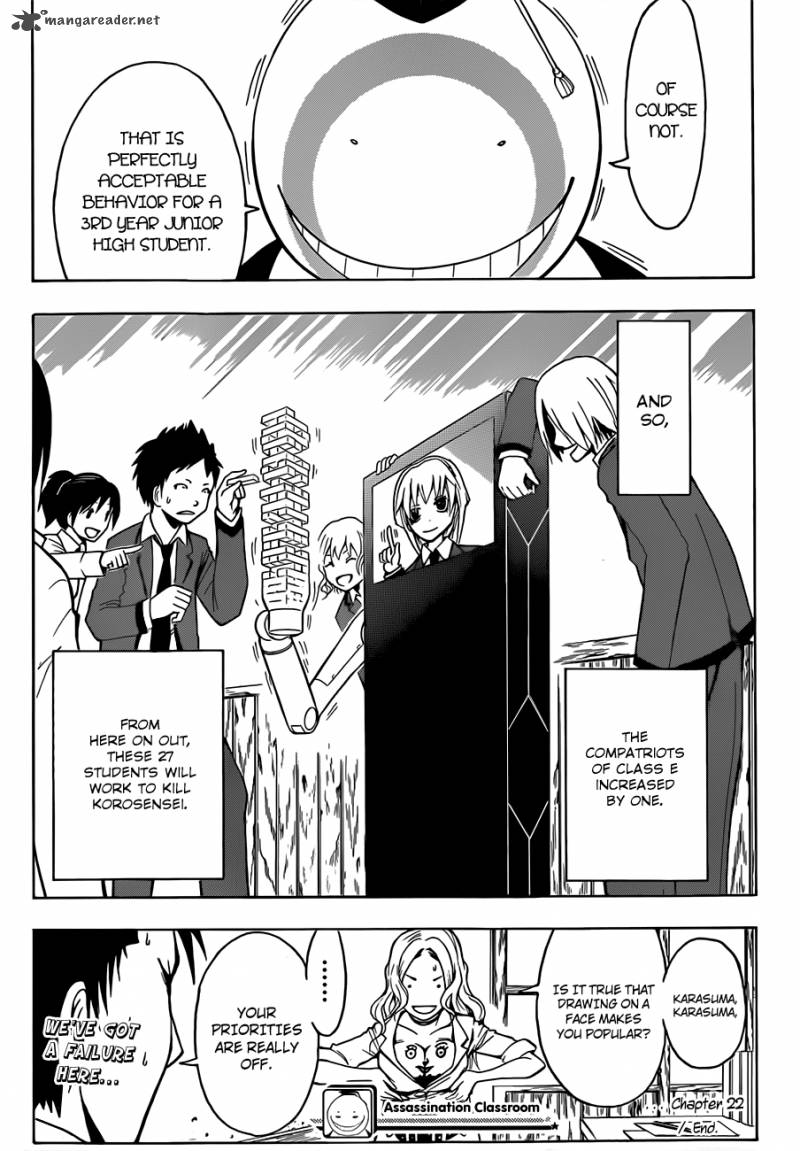Assassination Classroom Chapter 22 Page 20