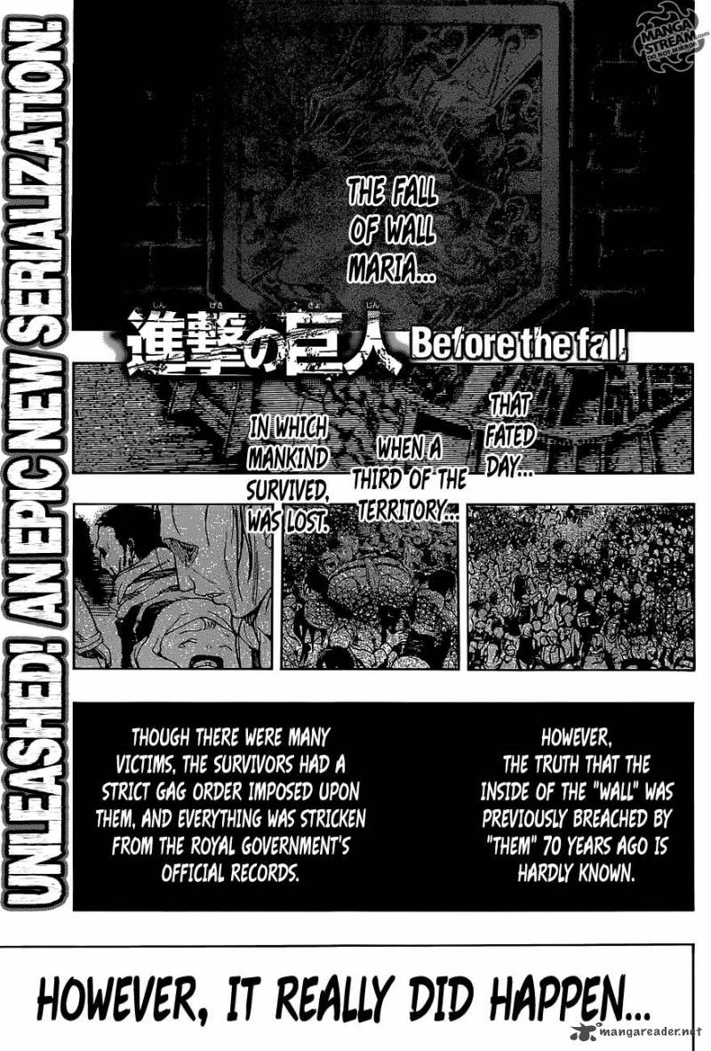 Attack On Titan Before The Fall Chapter 1 Page 1