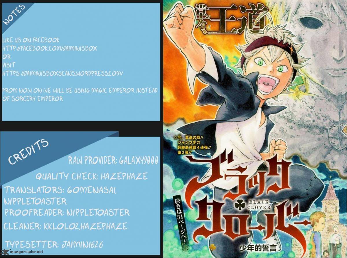 Black Clover Chapter 11 Page 1