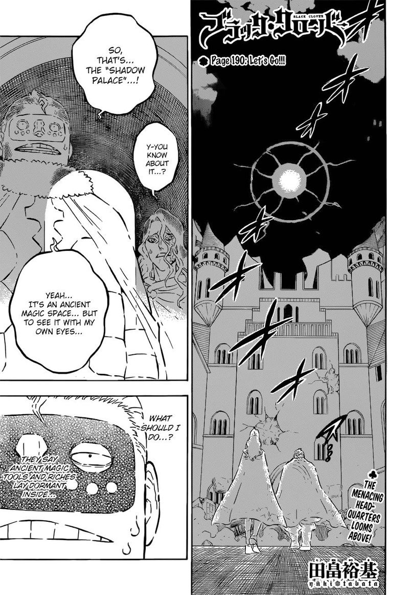 Black Clover Chapter 190 Page 1