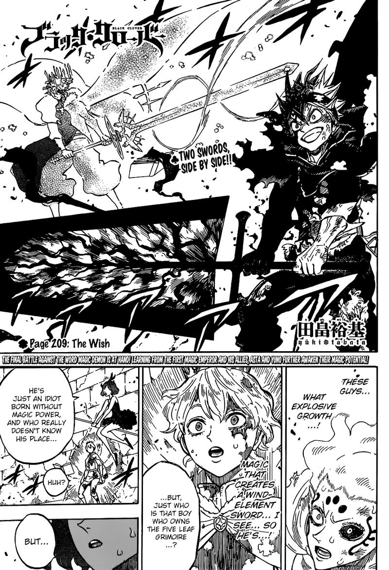 Black Clover Chapter 209 Page 1