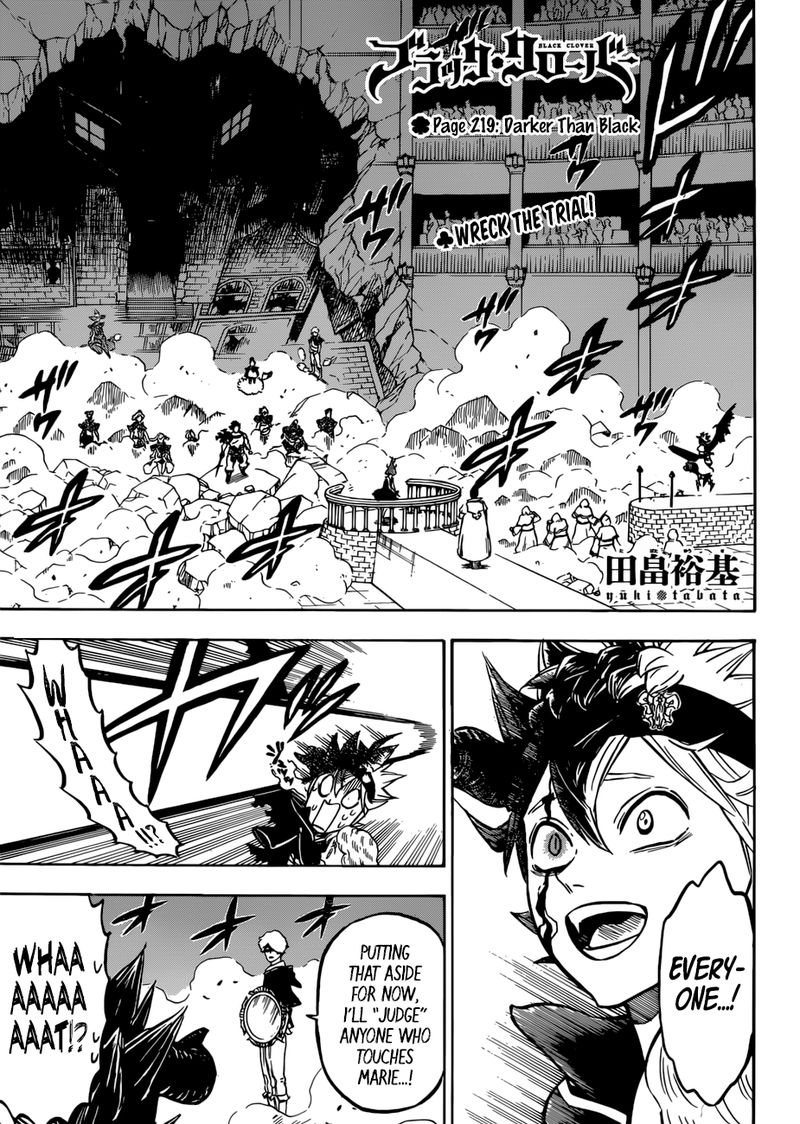 Black Clover Chapter 219 Page 1