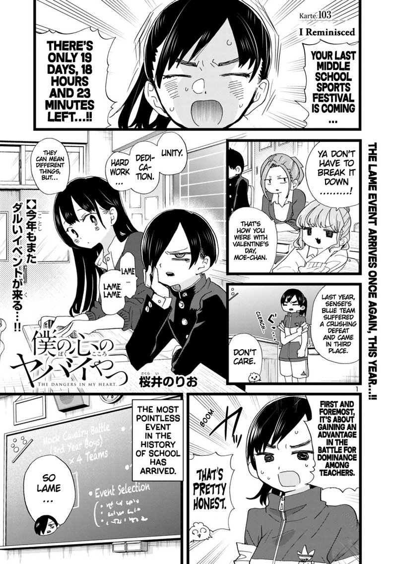 Boku No Kokoro No Yabai Yatsu Chapter 103 Page 2