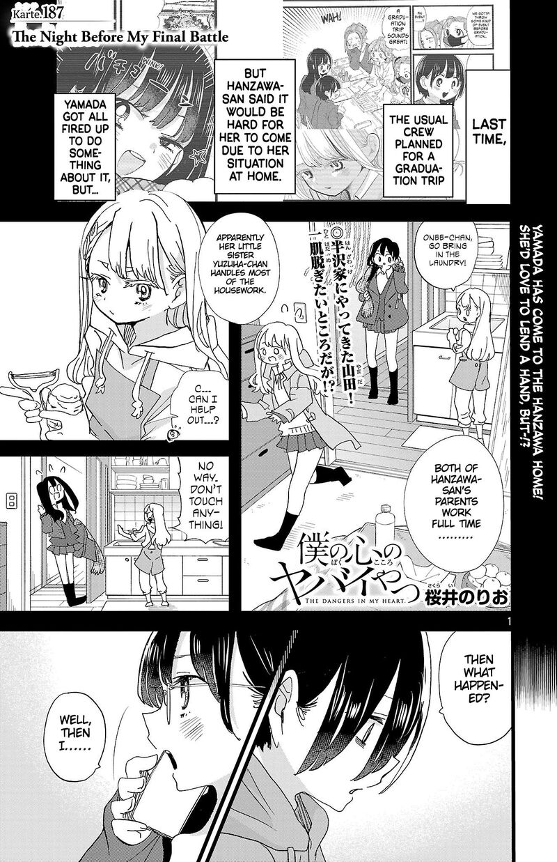 Boku No Kokoro No Yabai Yatsu Chapter 187 Page 1