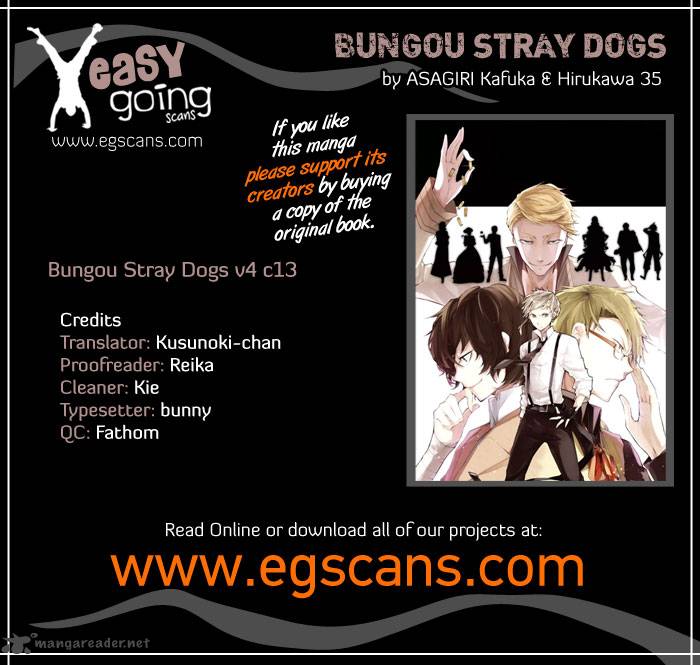 Bungo Stray Dogs Chapter 13 Page 1