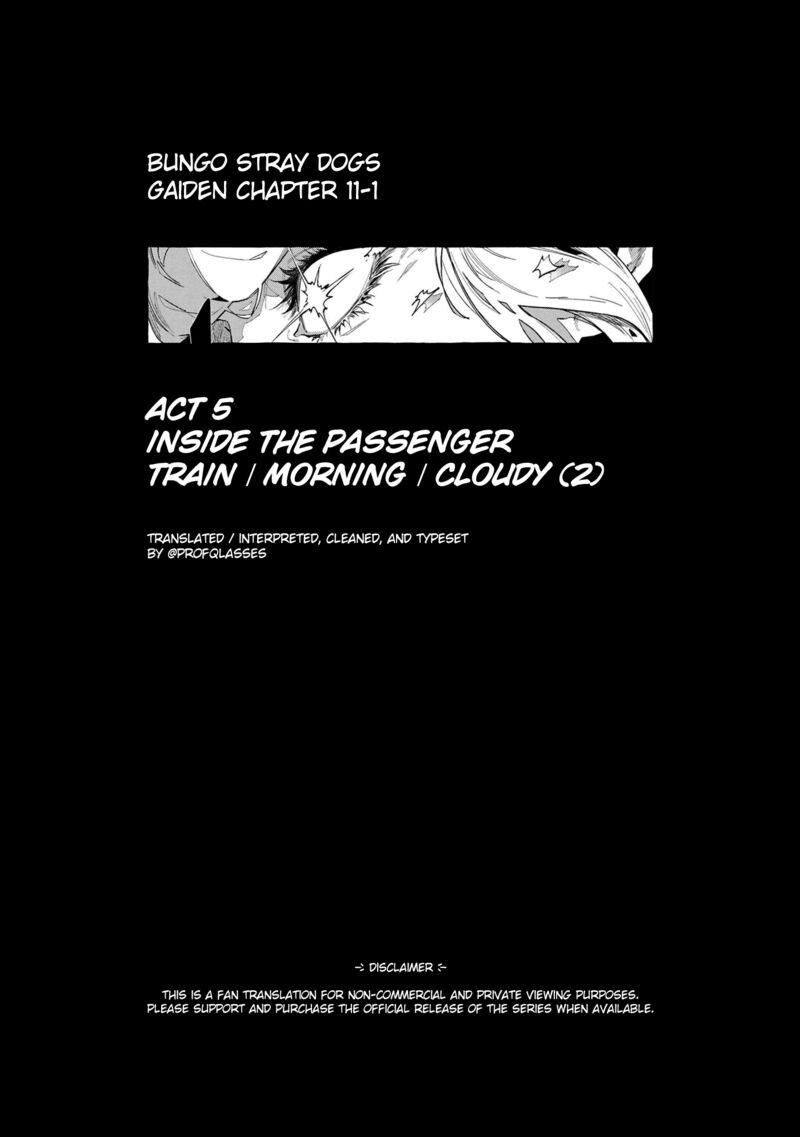Bungou Stray Dogs Gaiden Ayatsuji Yukito Vs Kyougoku Natsuhiko Chapter 11a Page 1