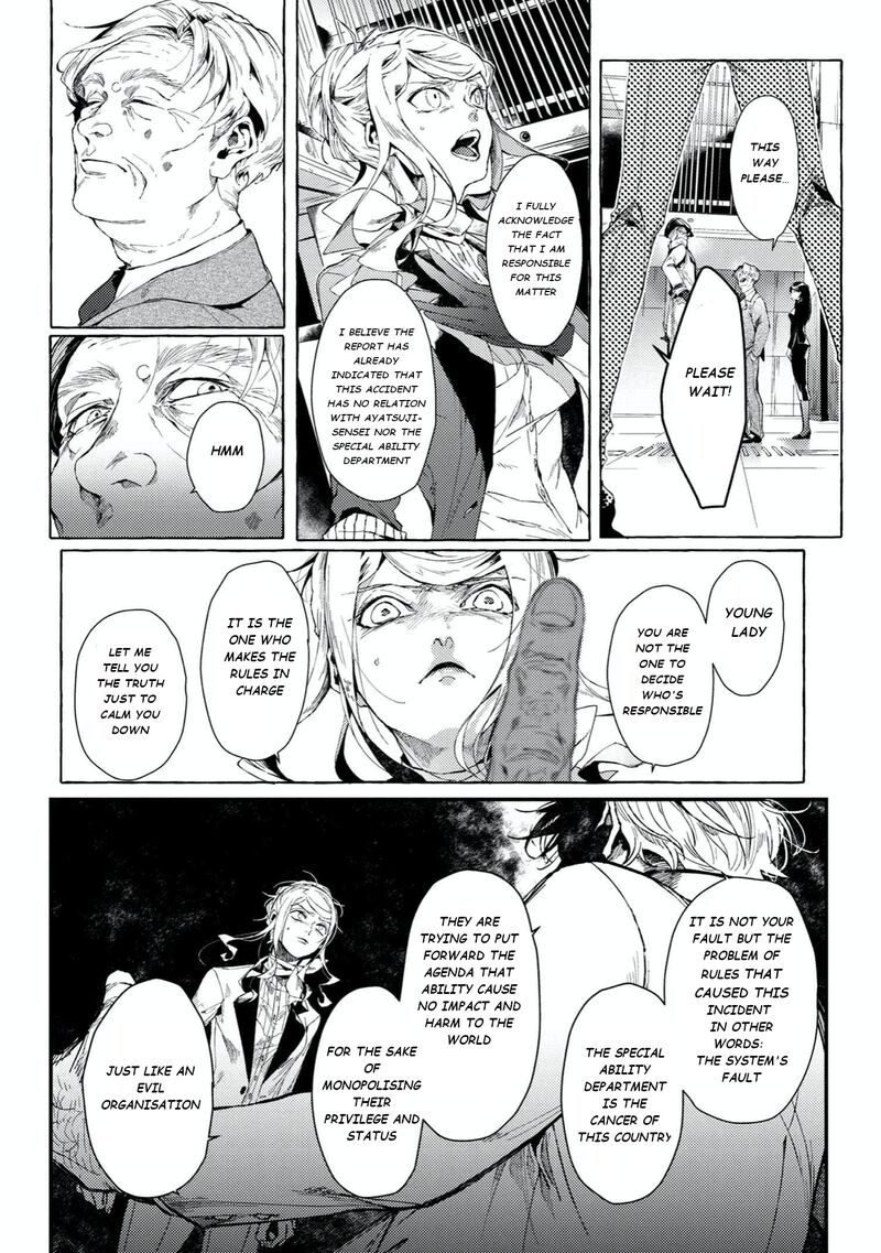 Bungou Stray Dogs Gaiden Ayatsuji Yukito Vs Kyougoku Natsuhiko Chapter 5b Page 4