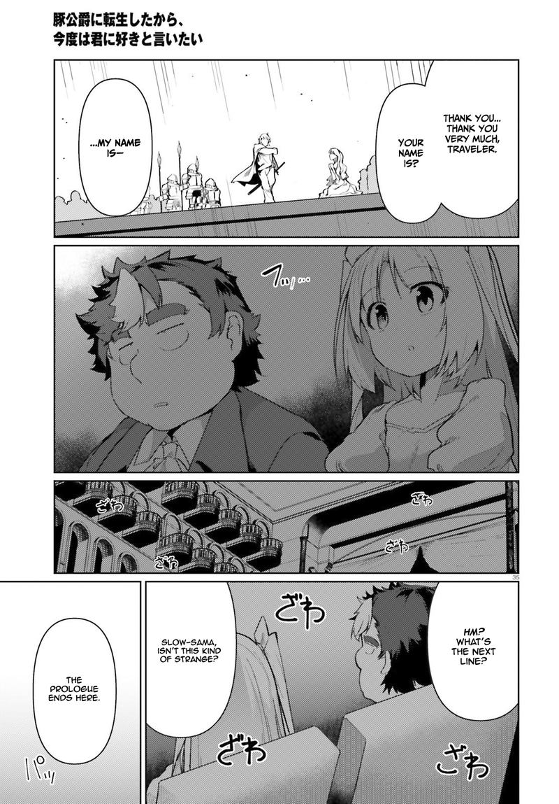 Buta Koushaku Ni Tensei Shitakara Kondo Wa Kimi Ni Suki To IItai Chapter 20 Page 35