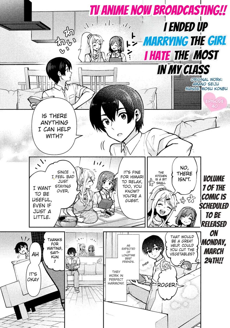 Class No Daikirai Na Joshi To Kekkon Suru Koto Ni Natta Chapter 40a Page 2