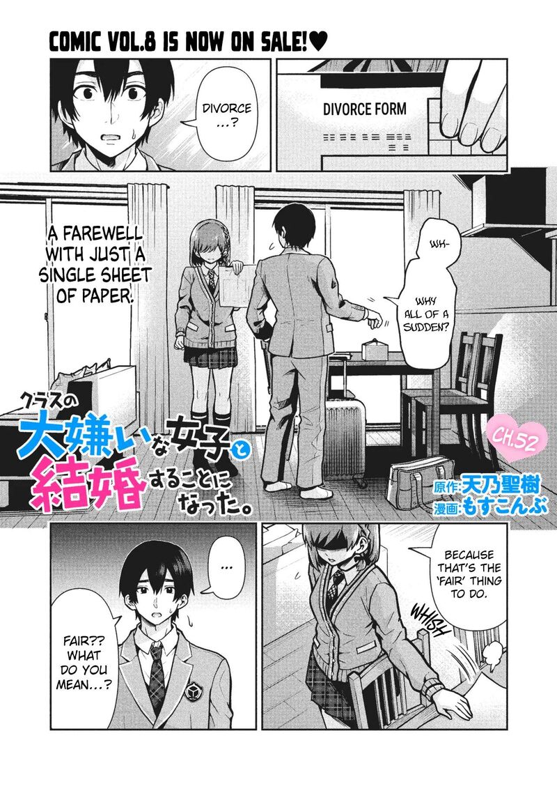 Class No Daikirai Na Joshi To Kekkon Suru Koto Ni Natta Chapter 52a Page 3