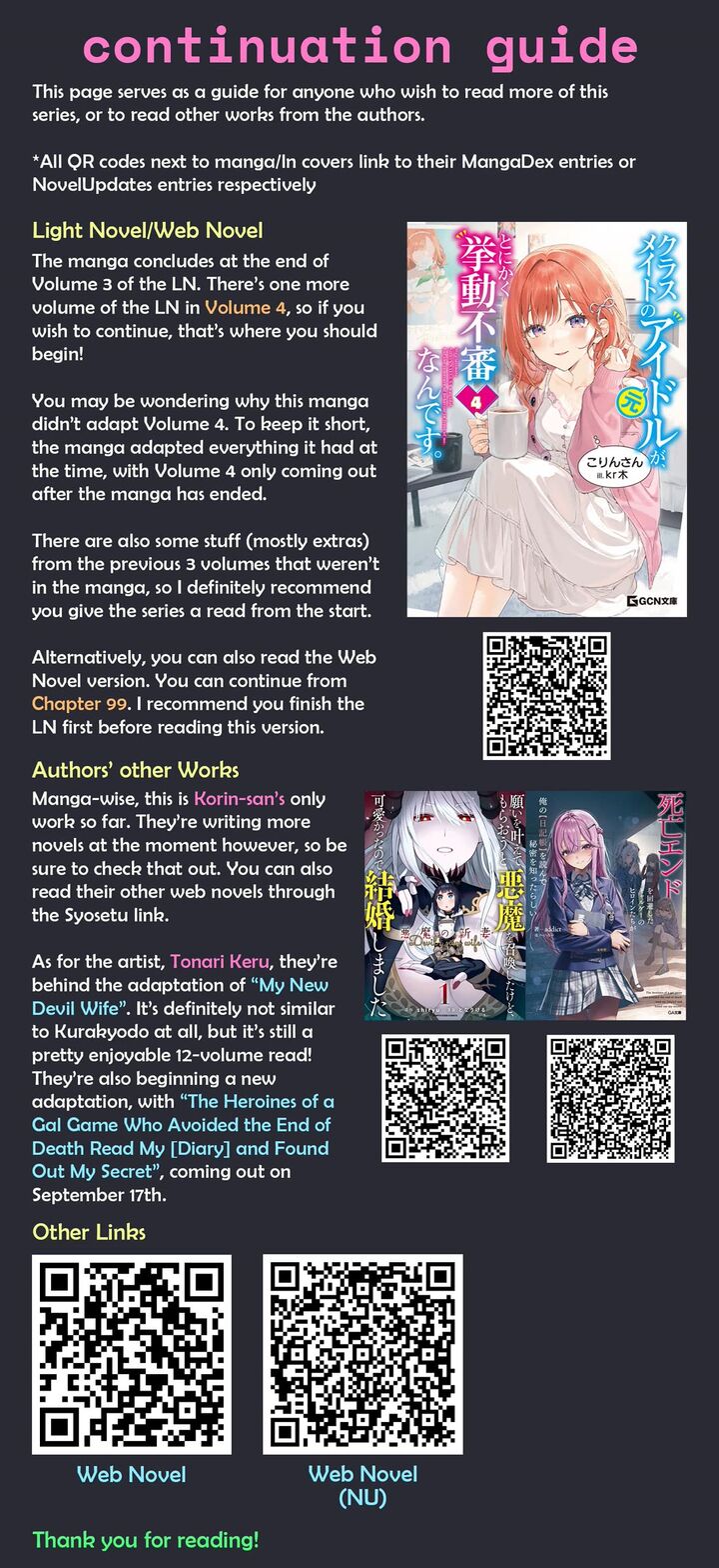 Classmate No Moto Idol Ga Tonikaku Kyodou Fushin Nan Desu Chapter 32 Page 28
