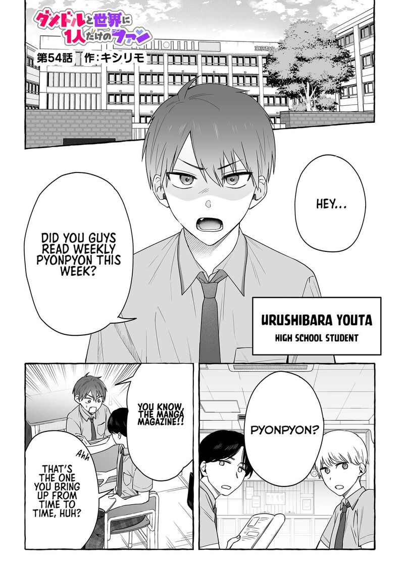 Damedol To Sekai Ni Hitori Dake No Fan Chapter 54 Page 1