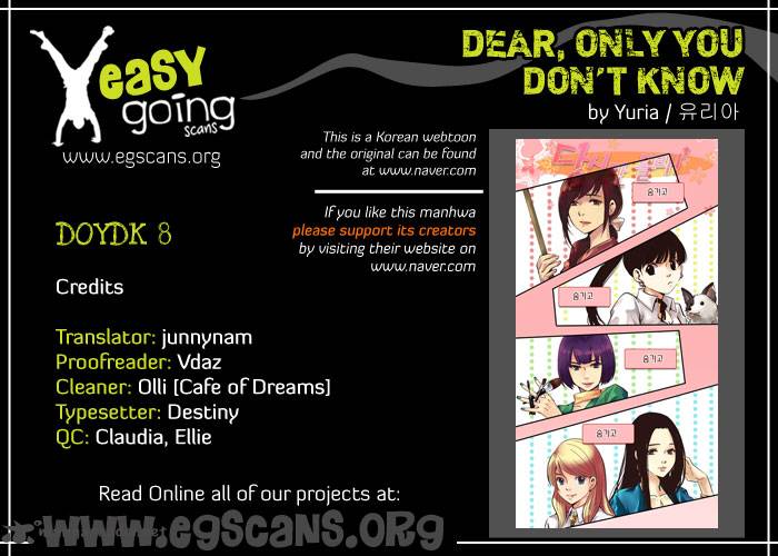 Dear Only You Dont Know Chapter 8 Page 1