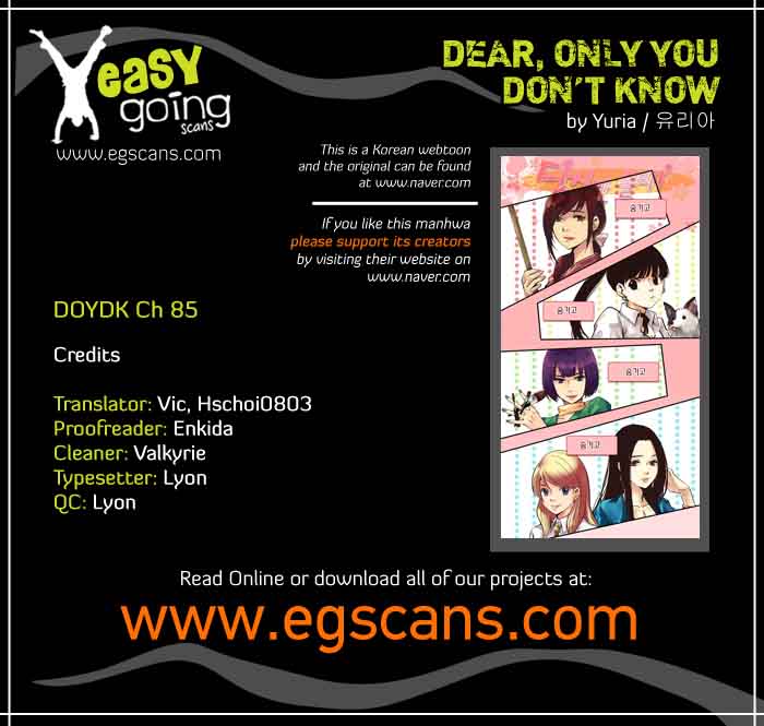 Dear Only You Dont Know Chapter 85 Page 1