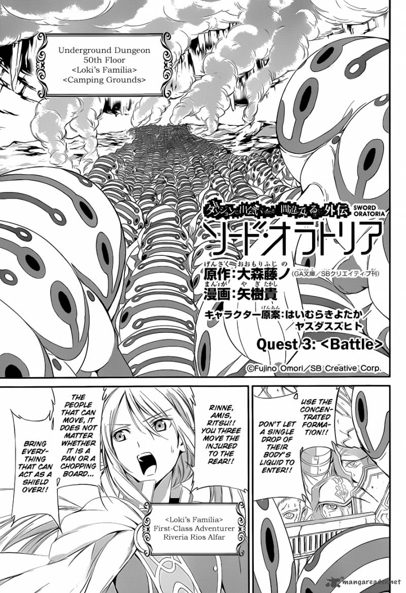 Dungeon Ni Deai Wo Motomeru No Wa Machigatte Iru Darou Ka Gaiden Sword Oratoria Chapter 3 Page 1