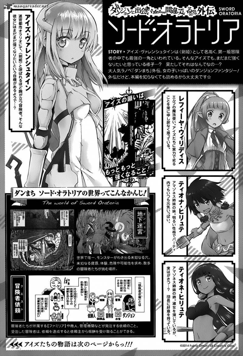 Dungeon Ni Deai Wo Motomeru No Wa Machigatte Iru Darou Ka Gaiden Sword Oratoria Chapter 4 Page 1