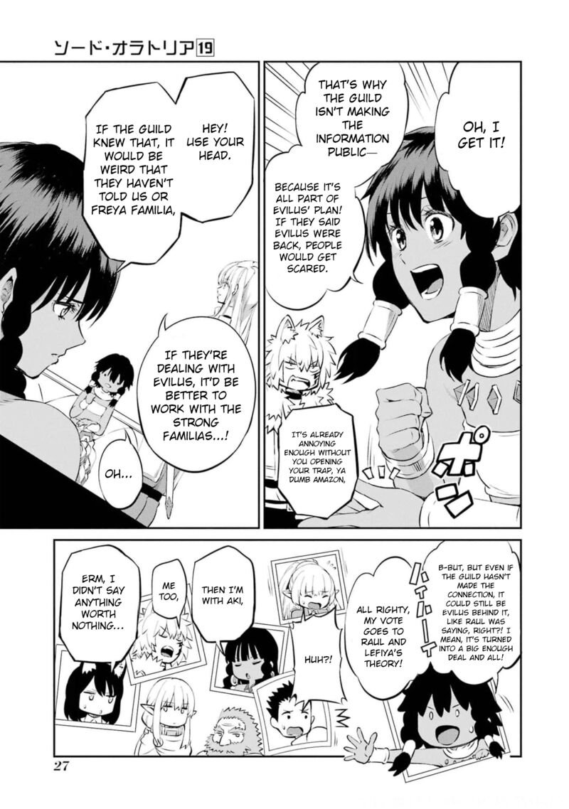 Dungeon Ni Deai Wo Motomeru No Wa Machigatte Iru Darou Ka Gaiden Sword Oratoria Chapter 79 Page 27