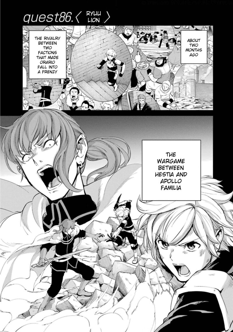 Dungeon Ni Deai Wo Motomeru No Wa Machigatte Iru Darou Ka Gaiden Sword Oratoria Chapter 86 Page 1