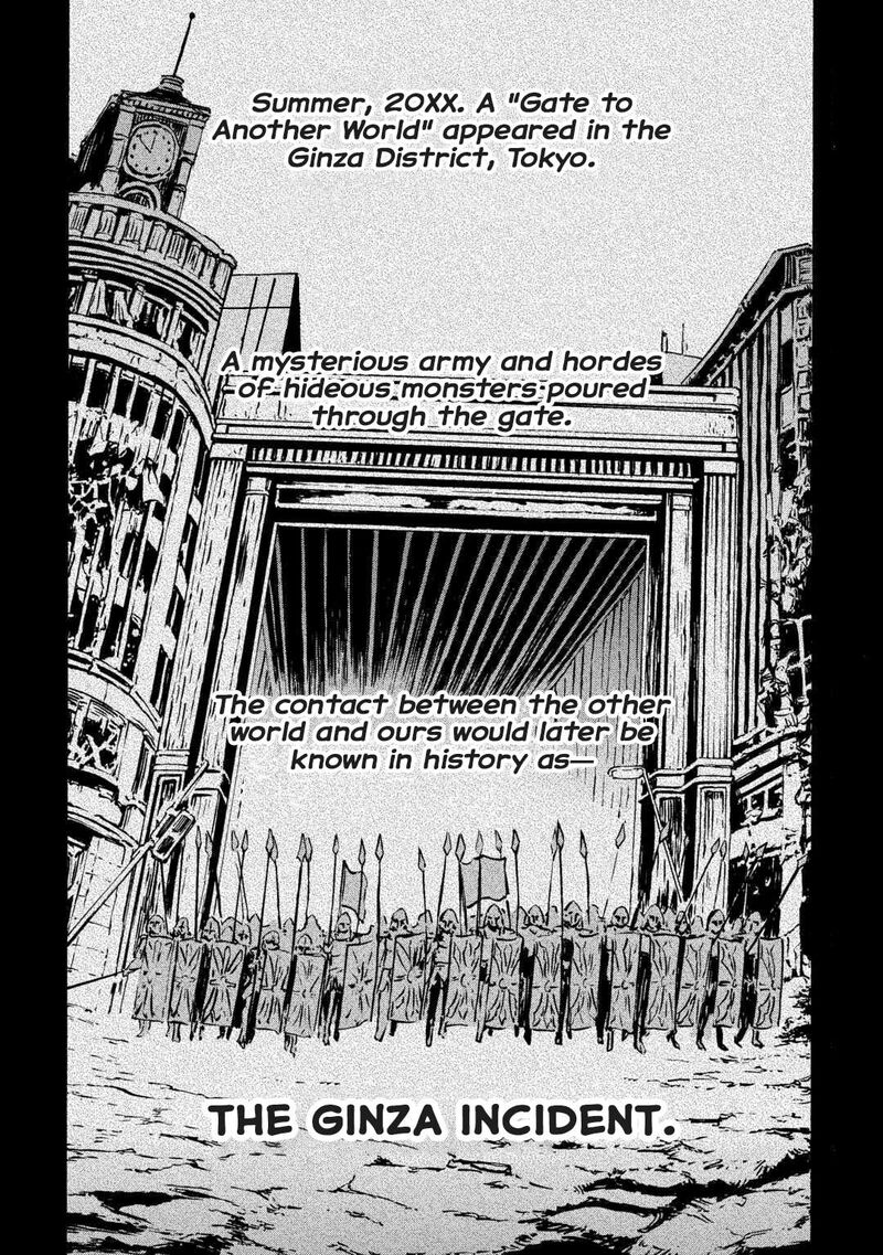 Gate 0 Jieitai Ginzai Nite Kaku Tatakaeri Chapter 1 Page 2