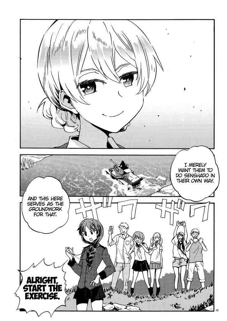 Girls Panzer Ribbon No Musha Chapter 23 Page 35