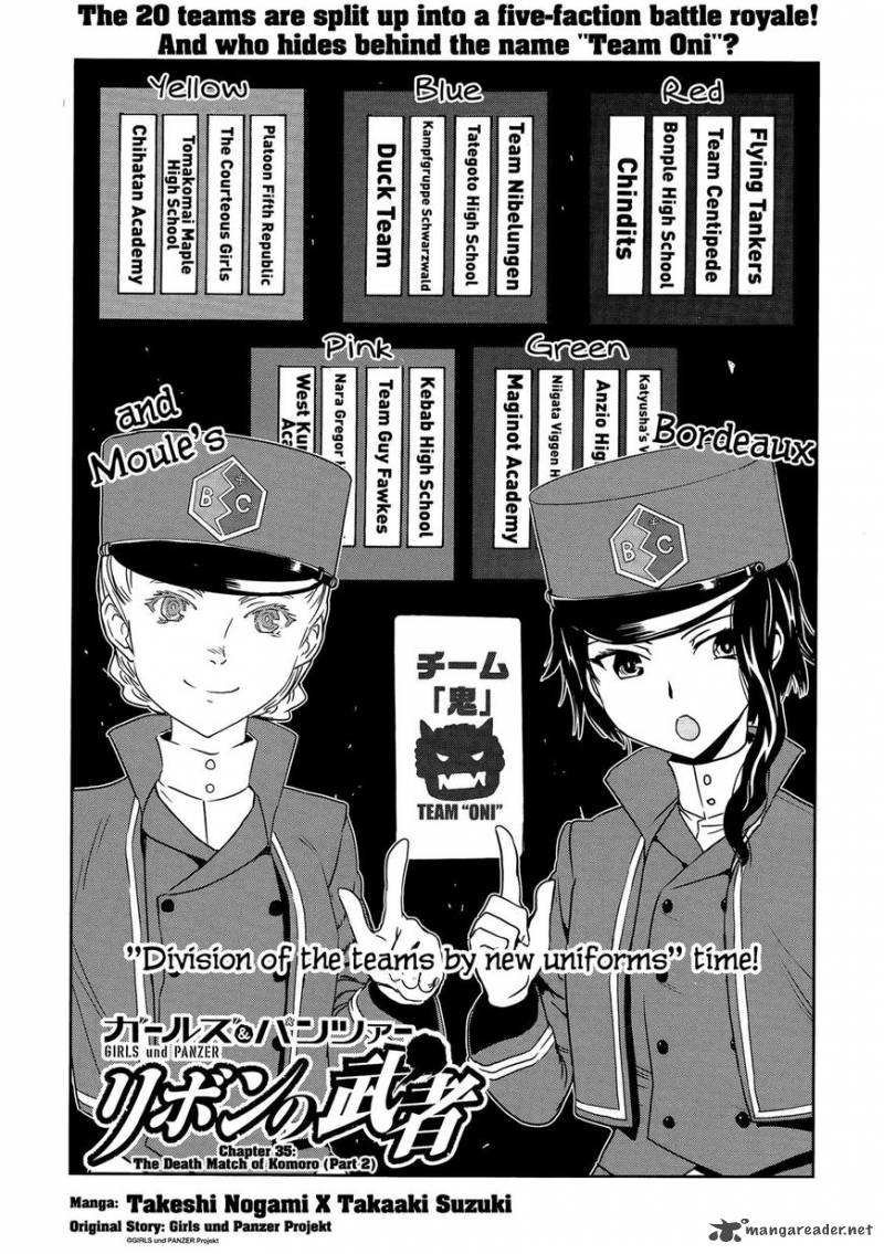 Girls Panzer Ribbon No Musha Chapter 35 Page 1