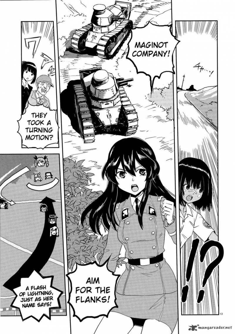 Girls Panzer Ribbon No Musha Chapter 35 Page 13