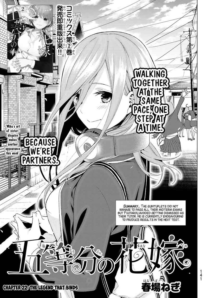 Go Toubun No Hanayome Chapter 22 Page 1