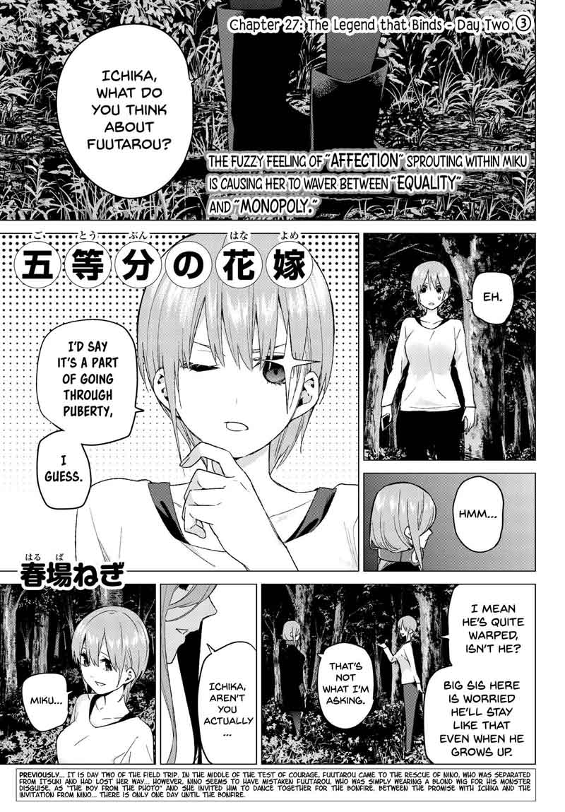 Go Toubun No Hanayome Chapter 27 Page 1