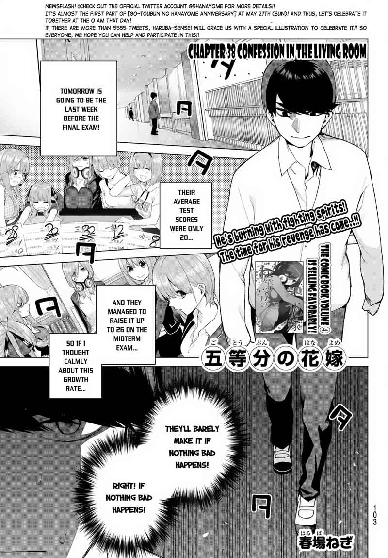 Go Toubun No Hanayome Chapter 38 Page 2