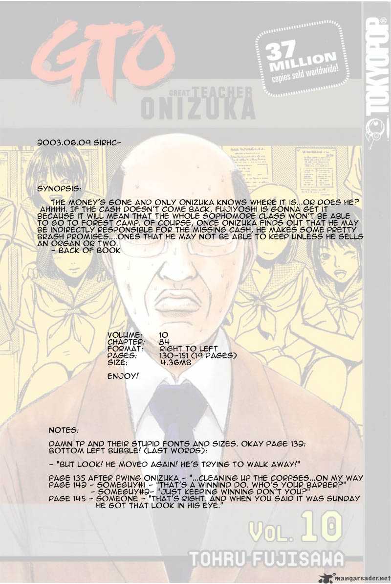 Great Teacher Onizuka Chapter 84 Page 1