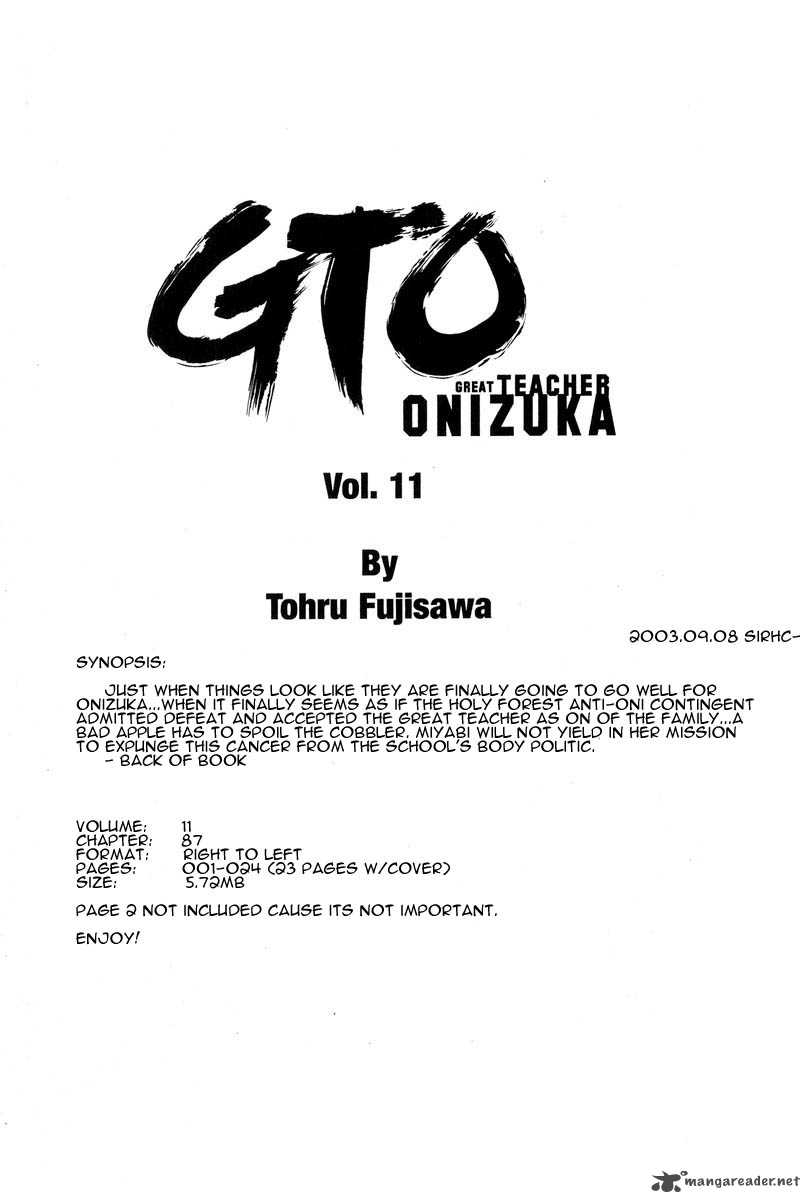 Great Teacher Onizuka Chapter 87 Page 23