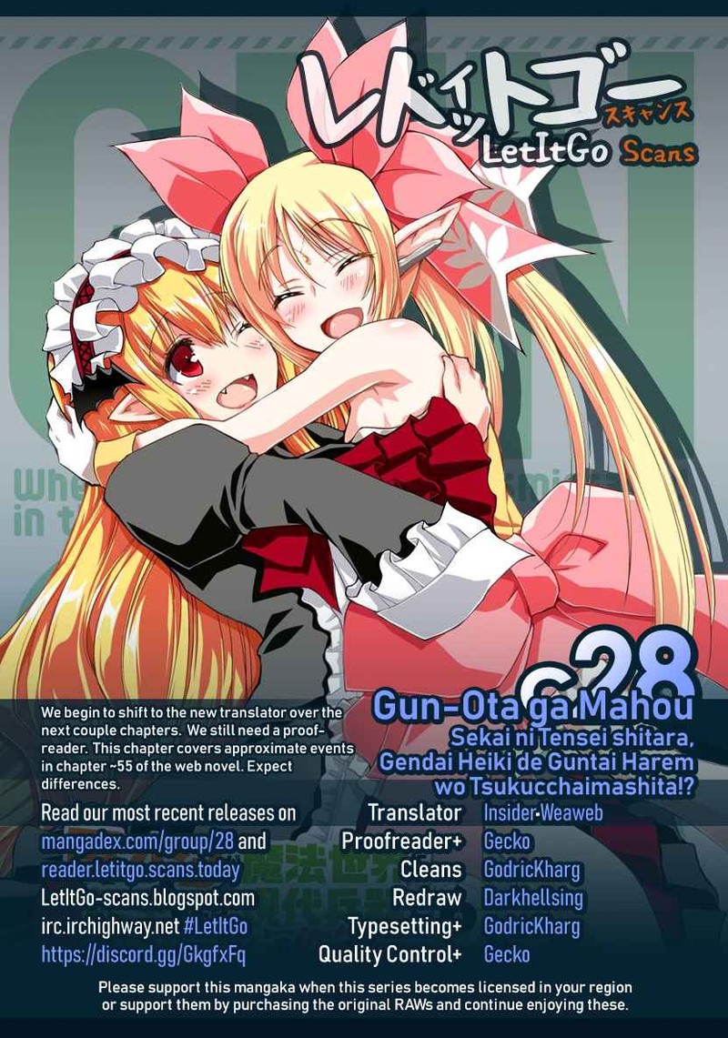 Gunota Ga Mahou Sekai Ni Tensei Shitara Gendai Heiki De Guntai Harem O Tsukucchaimashita Chapter 28 Page 1