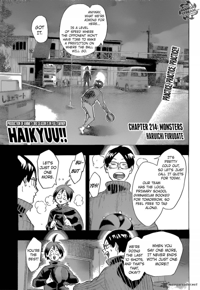 Haikyu Chapter 214 Page 1