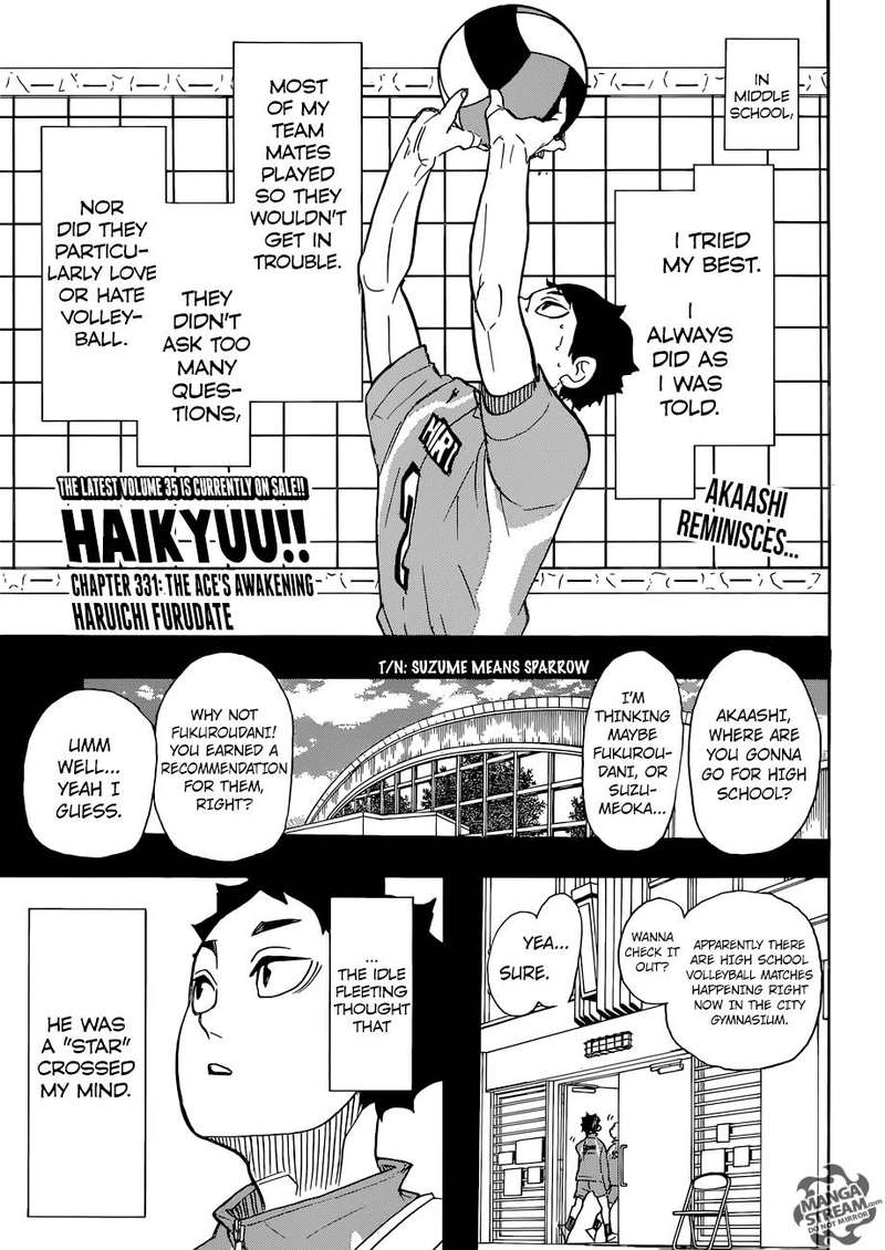 Haikyu Chapter 331 Page 1