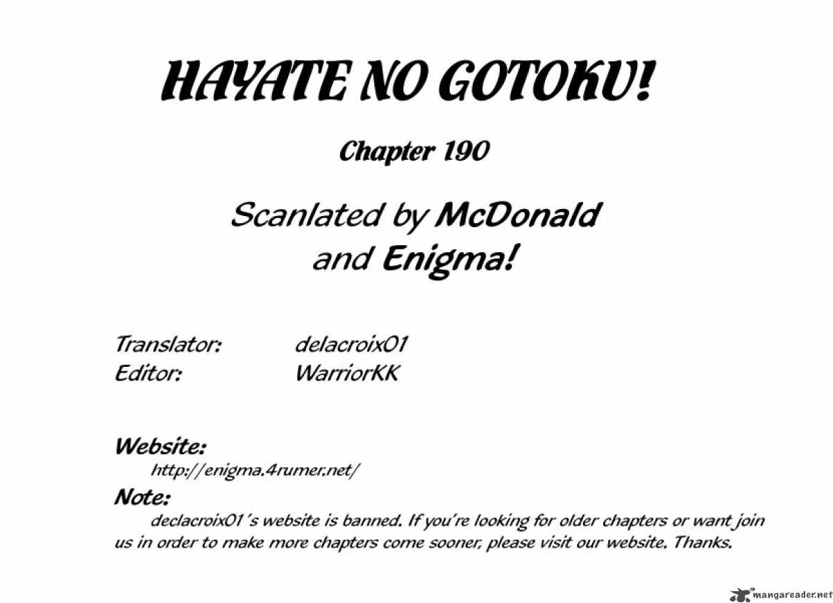 Hayate The Combat Butler Chapter 190 Page 17