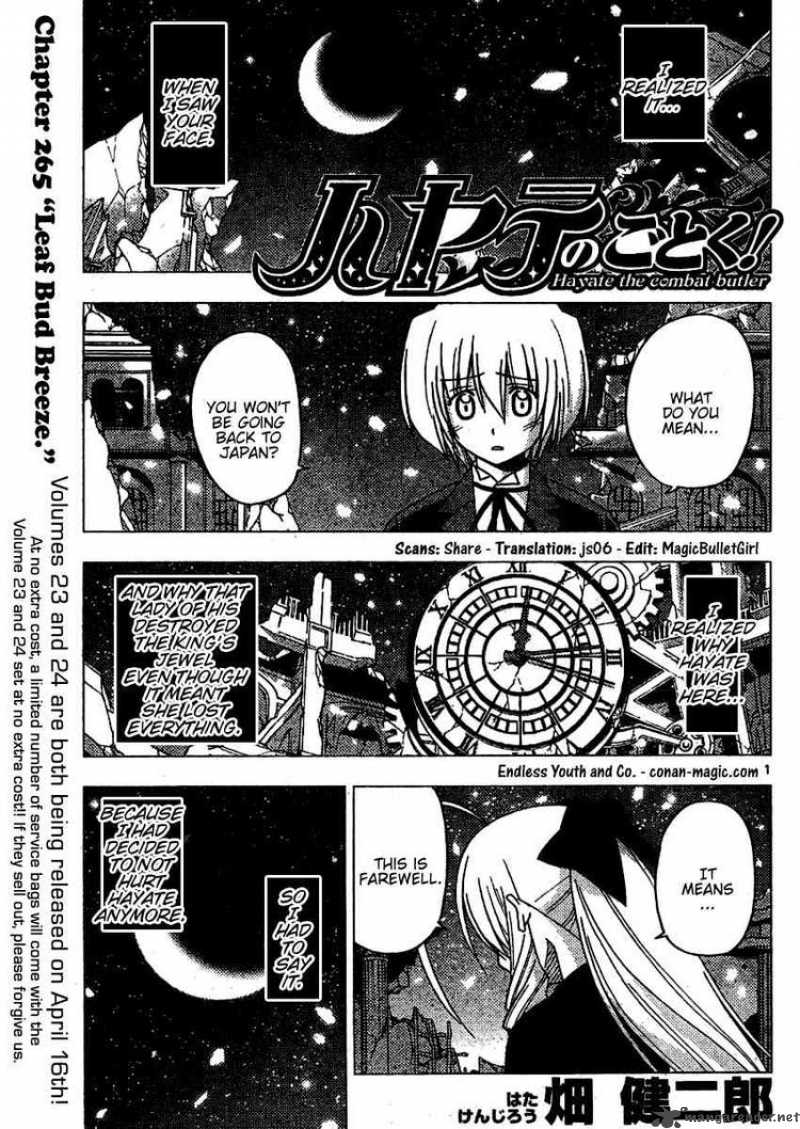 Hayate The Combat Butler Chapter 265 Page 1