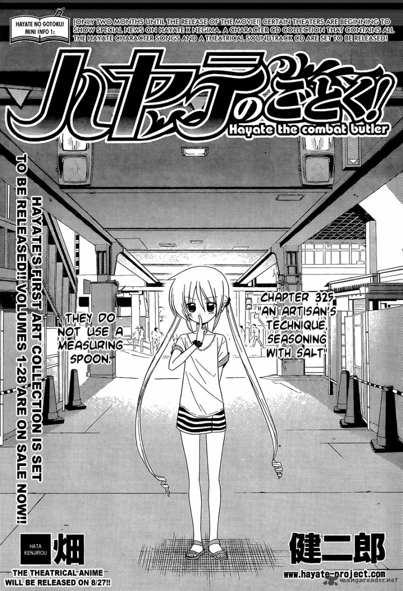 Hayate The Combat Butler Chapter 325 Page 2