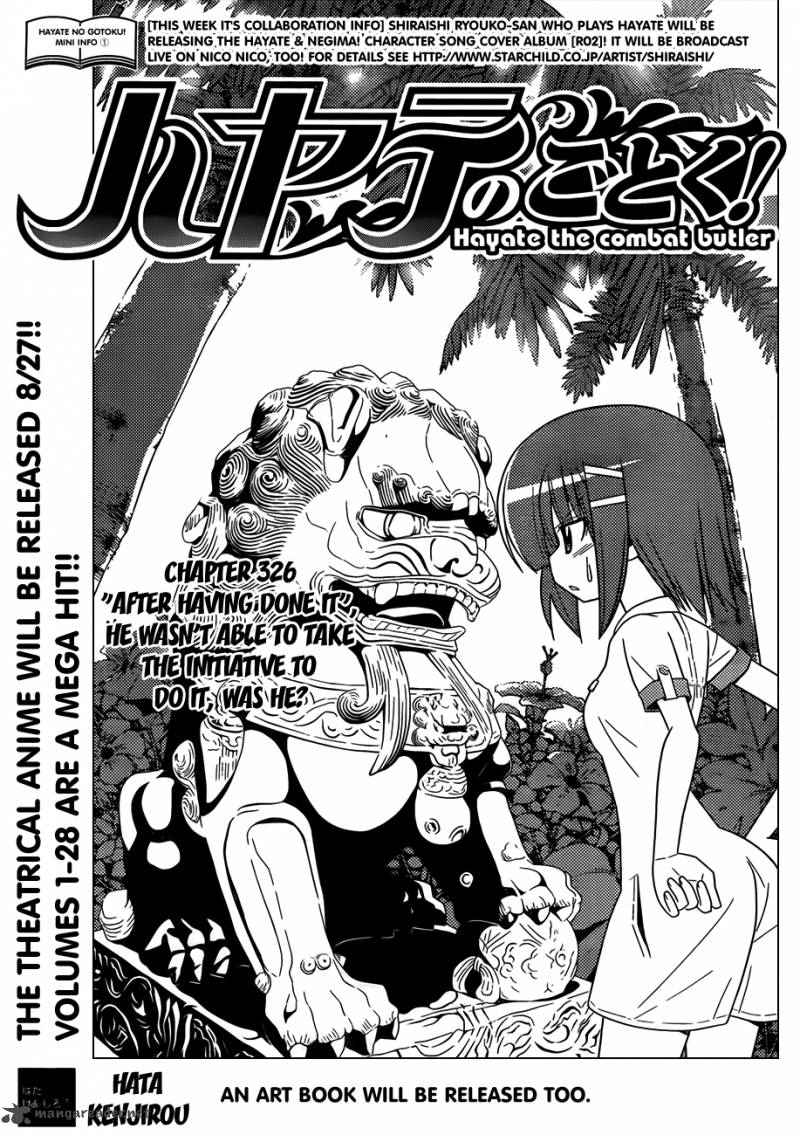 Hayate The Combat Butler Chapter 326 Page 2