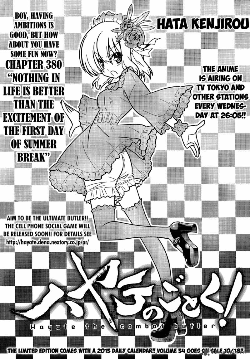 Hayate The Combat Butler Chapter 380 Page 2