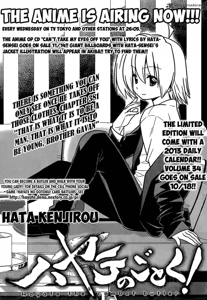 Hayate The Combat Butler Chapter 381 Page 3