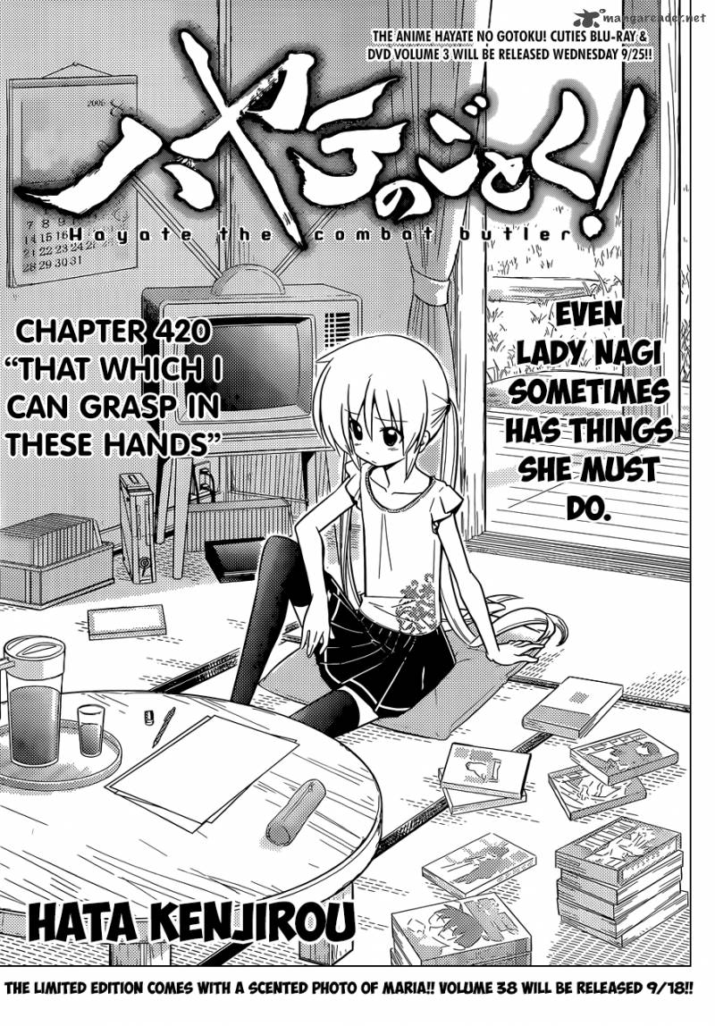 Hayate The Combat Butler Chapter 420 Page 2