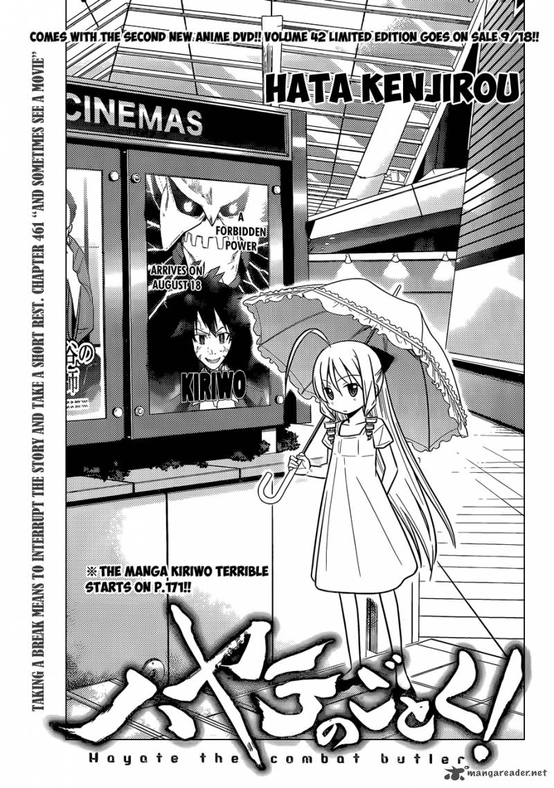 Hayate The Combat Butler Chapter 461 Page 2